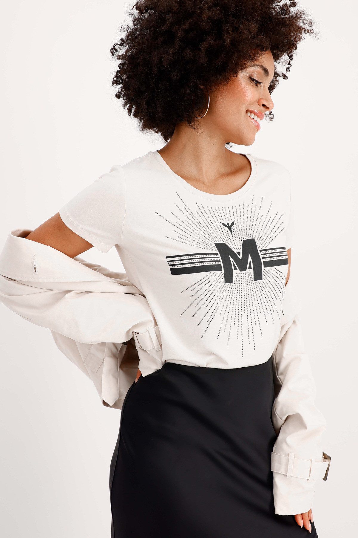 Monari Schlupfbluse, mit Glitzernieten günstig online kaufen