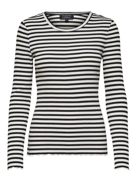 SELECTED FEMME T-Shirt Dünnes Basic Langarm Shirt SLFANNA (1-tlg) 4181 in w günstig online kaufen