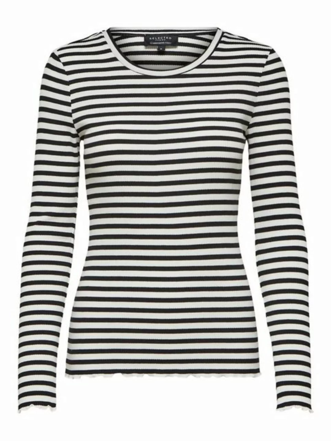 SELECTED FEMME T-Shirt Dünnes Basic Langarm Shirt SLFANNA (1-tlg) 4181 in w günstig online kaufen