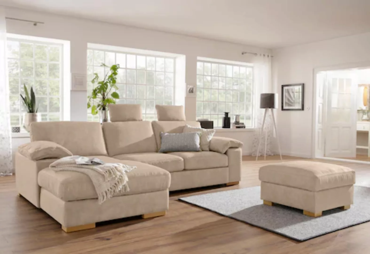 Home affaire Ecksofa »Ventura L-Form«, wahlweise mit Bettfunktion und Bettf günstig online kaufen