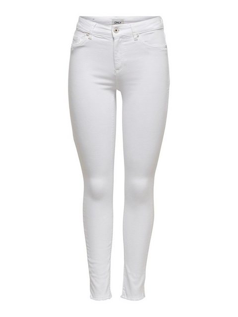 Only Damen Jeans onlBLUSH MID SK ANK RAW REA0730 - Skinny Fit - Weiß - Whit günstig online kaufen