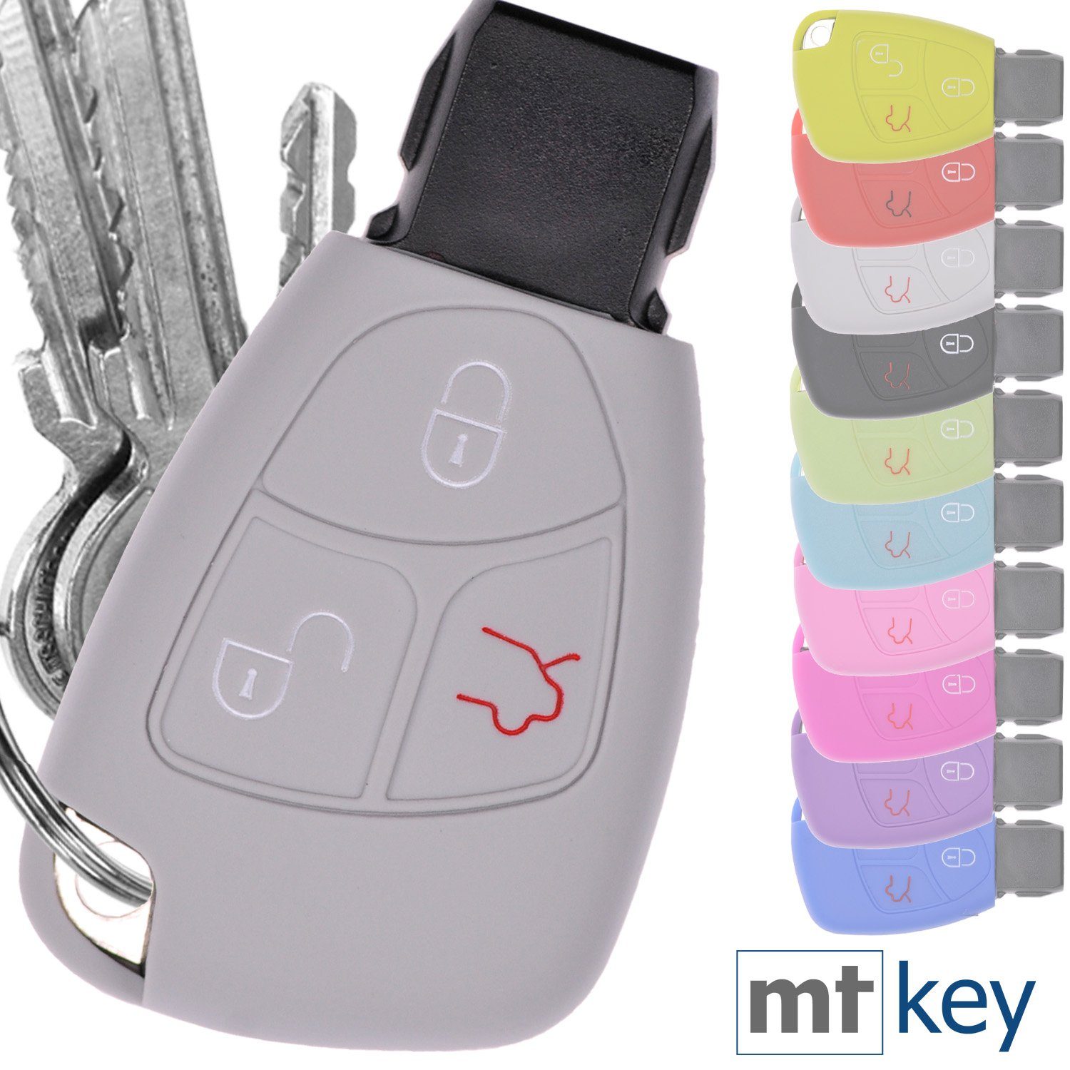 mt-key Schlüsseltasche Autoschlüssel Softcase Silikon Schutzhülle günstig online kaufen