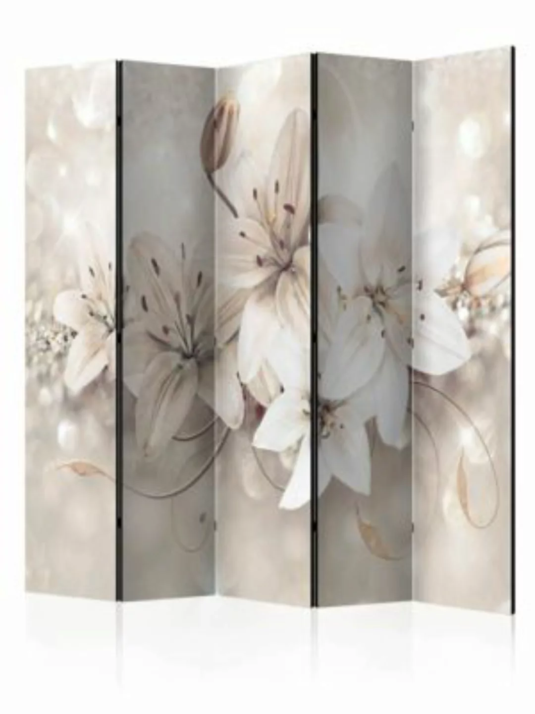 artgeist Paravent Diamond Lilies II [Room Dividers] beige-kombi Gr. 225 x 1 günstig online kaufen