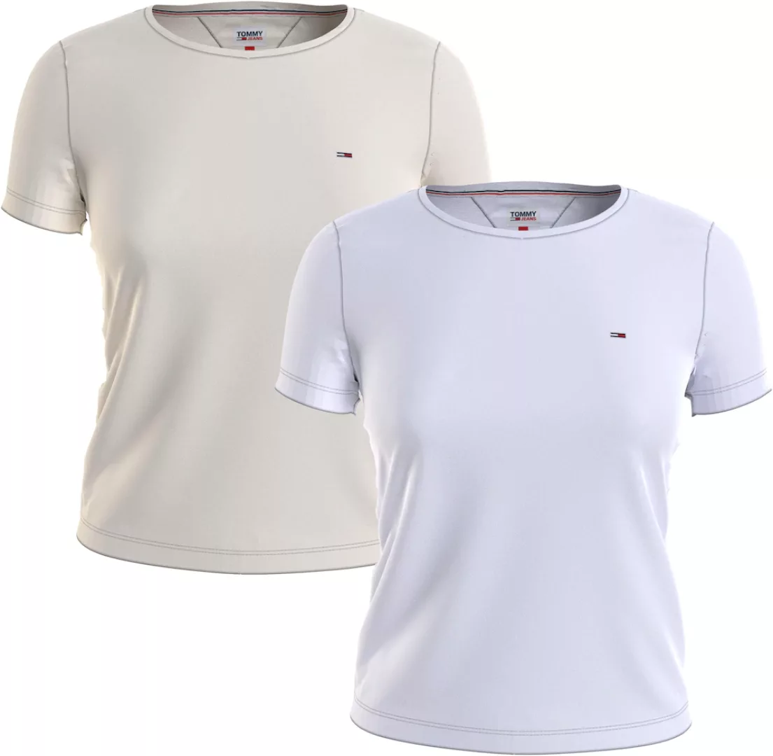 Tommy Jeans Rundhalsshirt "TJW 2PACK SOFT JERSEY TEE", mit Tommy Jeans Logo günstig online kaufen