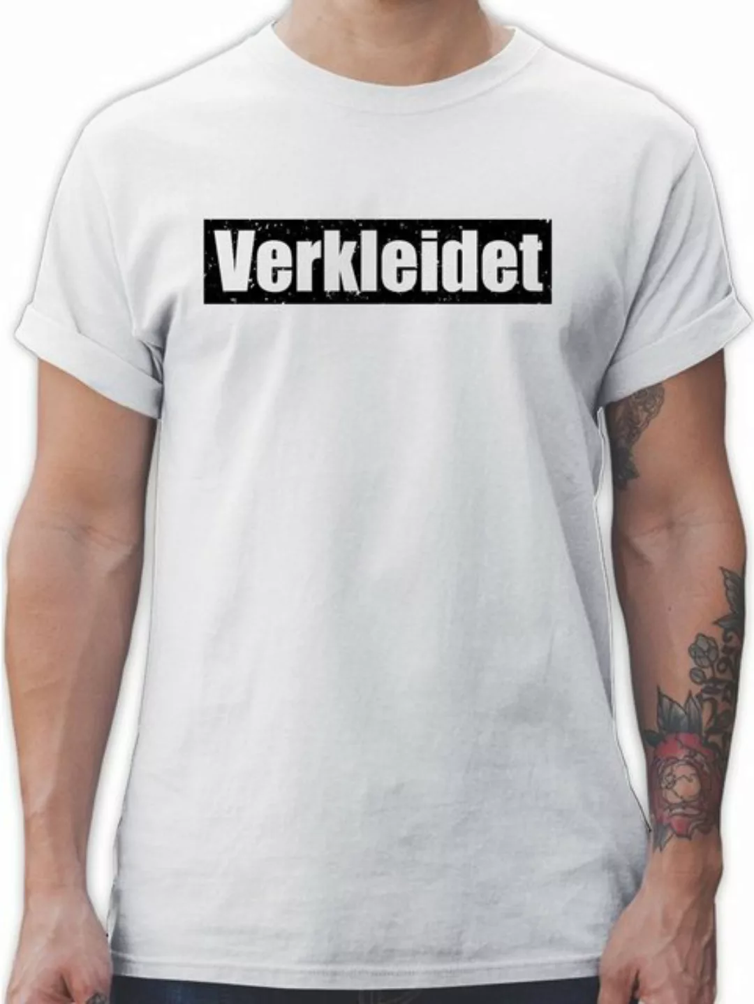Shirtracer T-Shirt Verkleidet Schriftzug - schwarz Karneval & Fasching günstig online kaufen