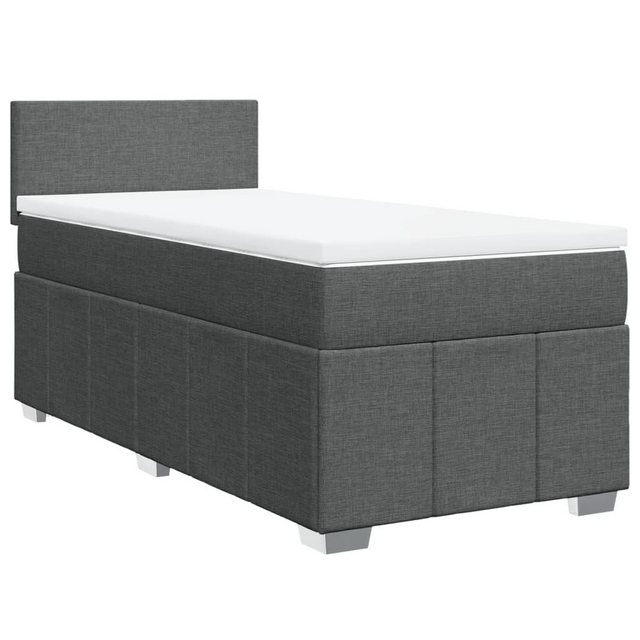 vidaXL Bett Boxspringbett mit Matratze Dunkelgrau 90x190 cm Stoff günstig online kaufen