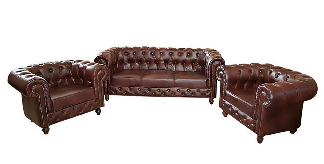 Xlmoebel Sofa Neue Polstergruppe Chesterfield mit Textilbezug, bestehend au günstig online kaufen