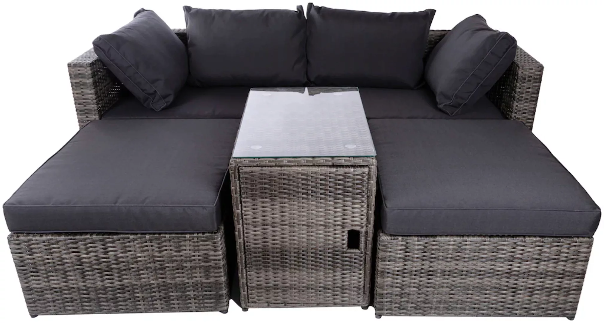 my Flair Gartenlounge-Set, (5 tlg.), 2 Sofa, 2 Hocker, 1 Tisch günstig online kaufen