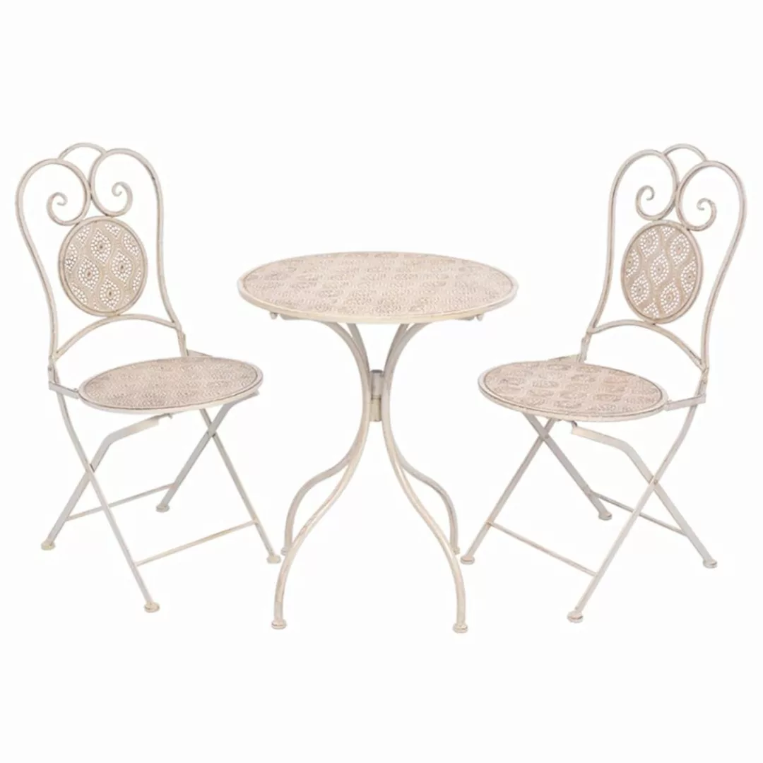 3-tlg. Bistro-set Stahl Grauweiß günstig online kaufen