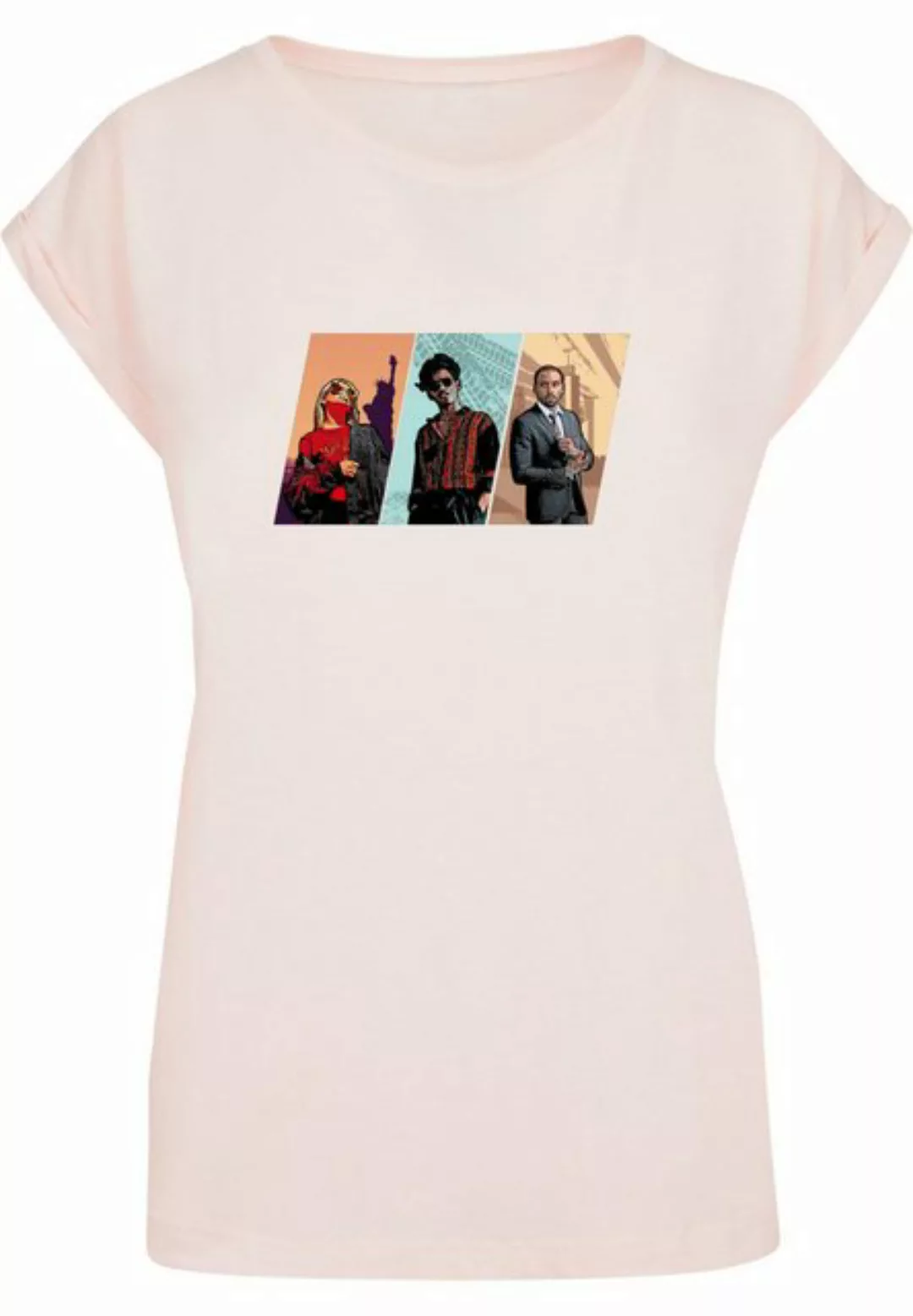 Merchcode T-Shirt Merchcode Damen Laides Grand Trio Extended Shoulder Tee ( günstig online kaufen