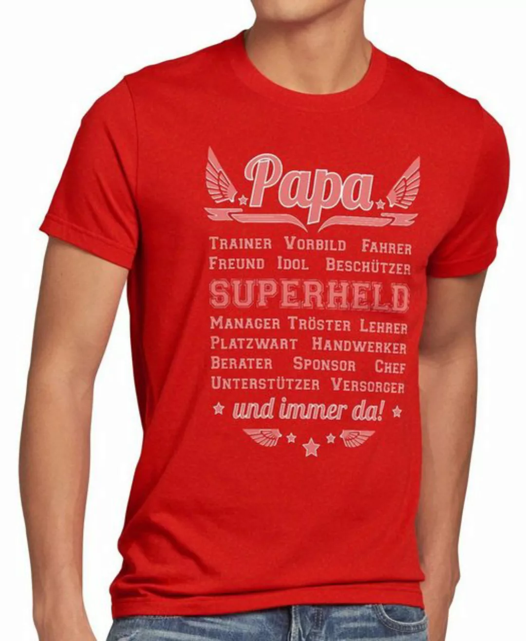 style3 Print-Shirt Herren T-Shirt Papa Vorbild Superheld und immer da! Vate günstig online kaufen