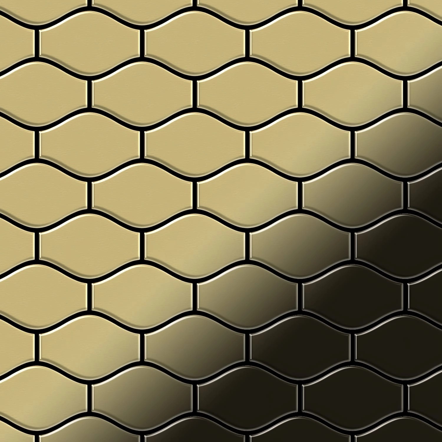 ALLOY Mosaik Fliese Massiv Metall Messing Gewalzt Gold 1,6mm Stark Karma-bm günstig online kaufen