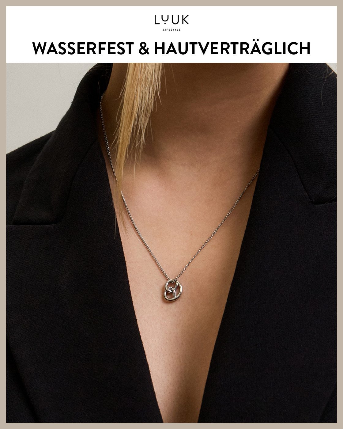 LUUK LIFESTYLE Kette mit Anhänger Brezel, günstig online kaufen