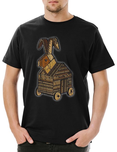 Urban Backwoods Print-Shirt Trojan Rabbit Herren T-Shirt Monty Fun Knights günstig online kaufen