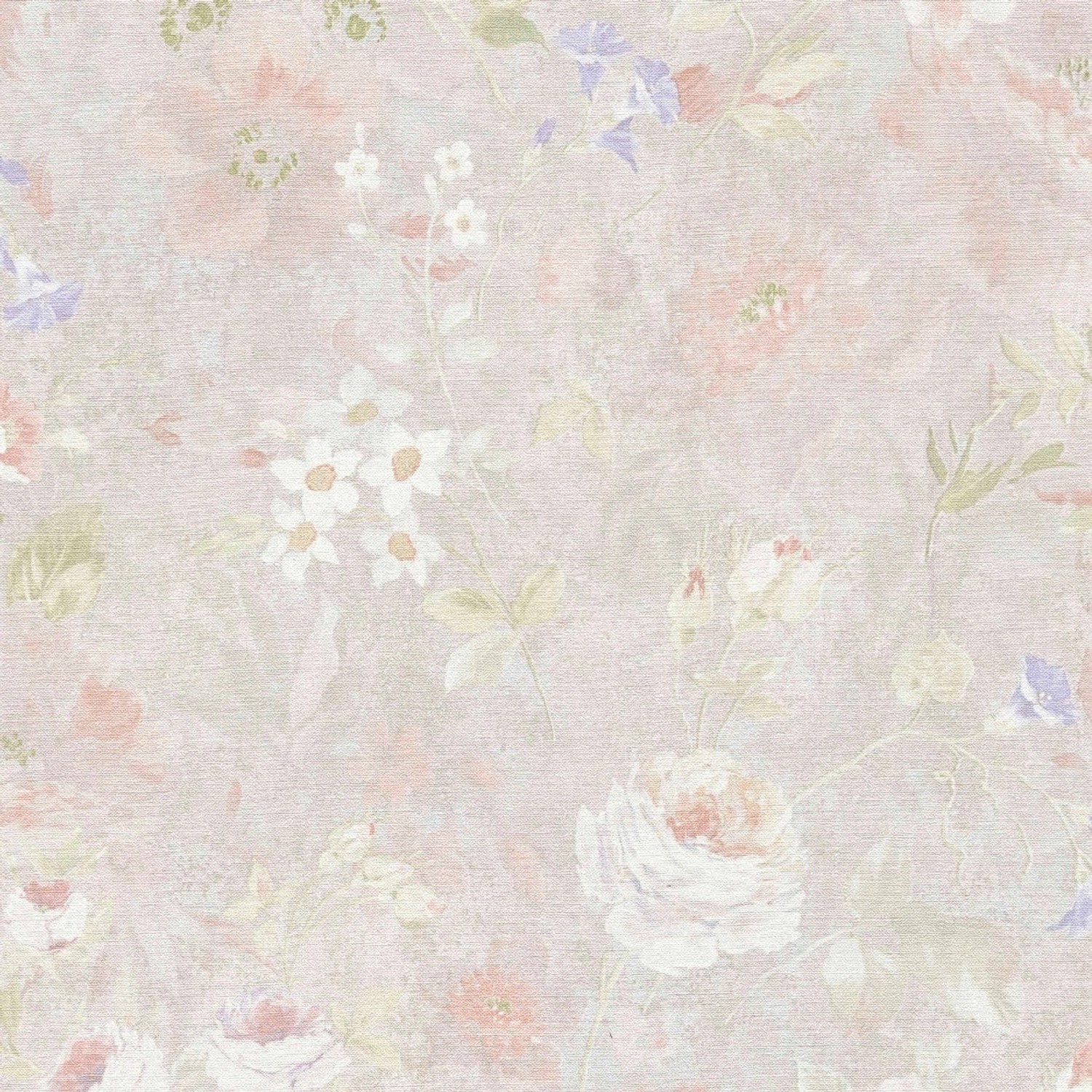 Bricoflor Vintage Tapete mit Blumen Beige Bunt Landhaus Vliestapete Romanti günstig online kaufen