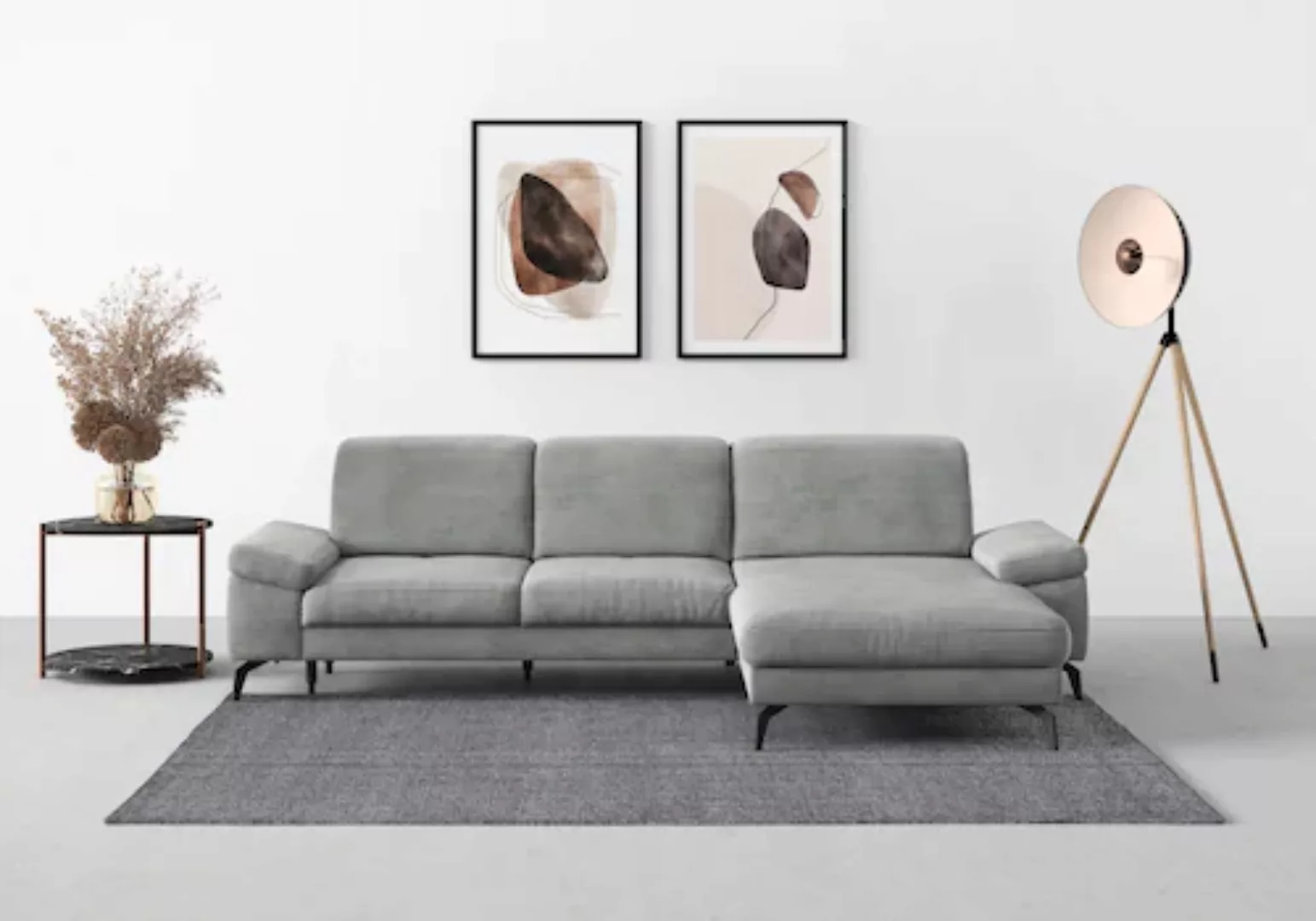 sit&more Ecksofa »Cabana L-Form«, Recamiere, wahlweise mit Sitztiefen-, Arm günstig online kaufen