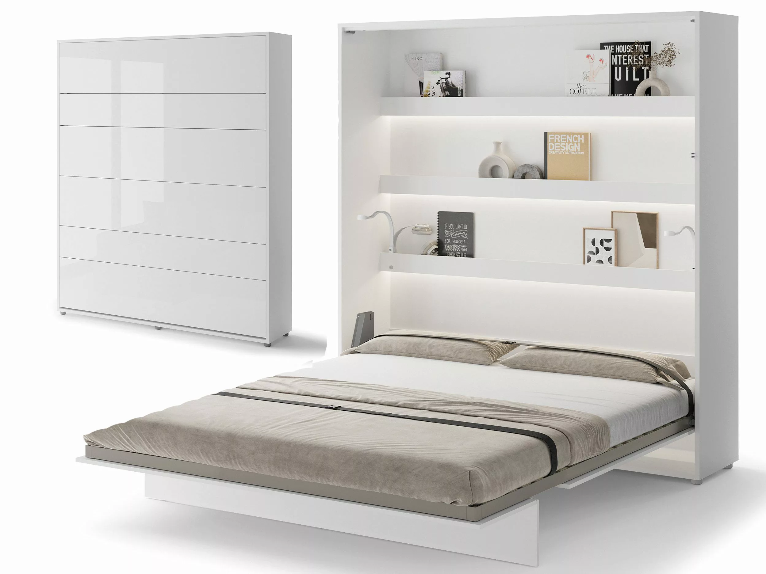Compleo Schrankbett Vertical Wandklappbett Lenart Bed günstig online kaufen