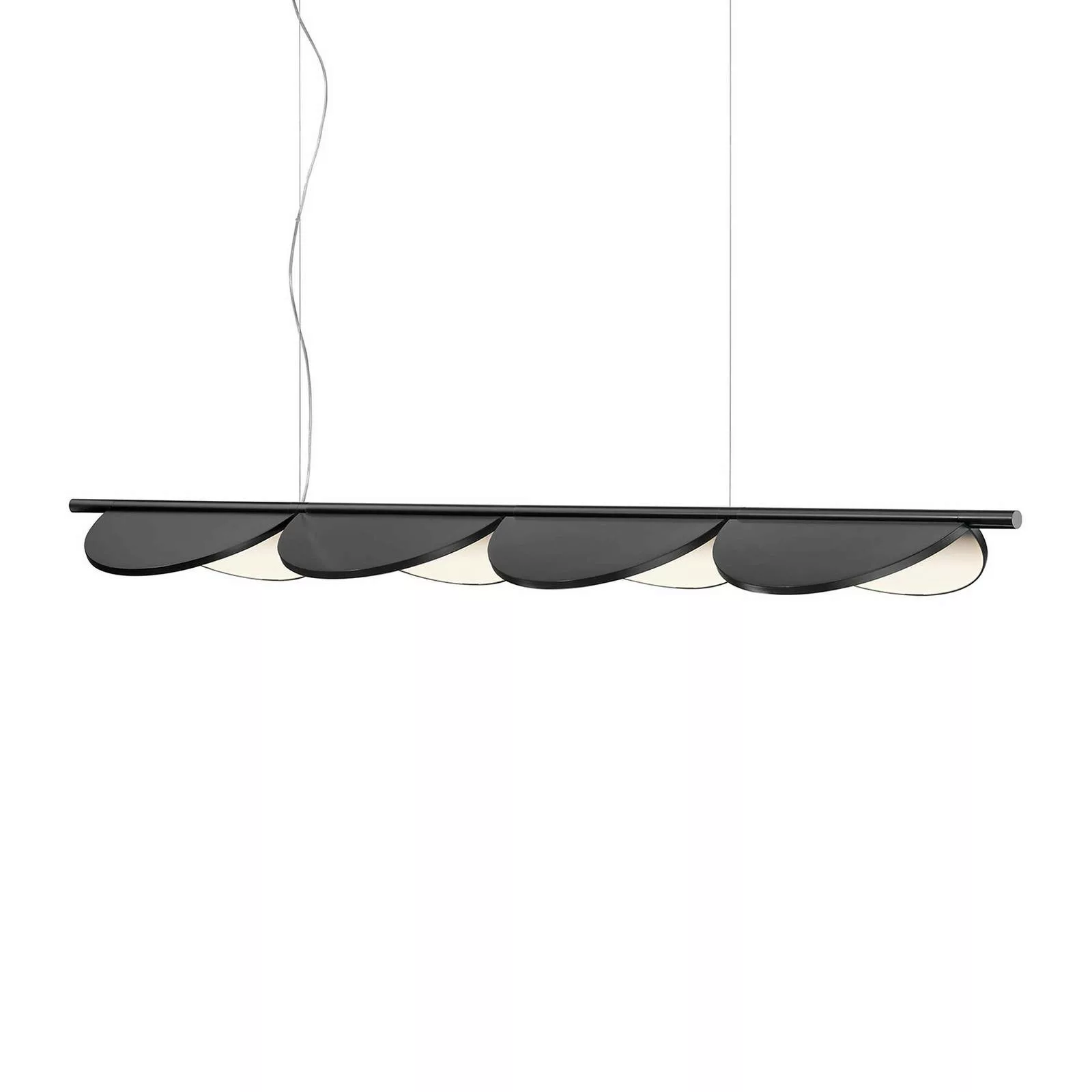 FLOS Almendra Linear LED-Hängelampe 4fl, anthrazit günstig online kaufen