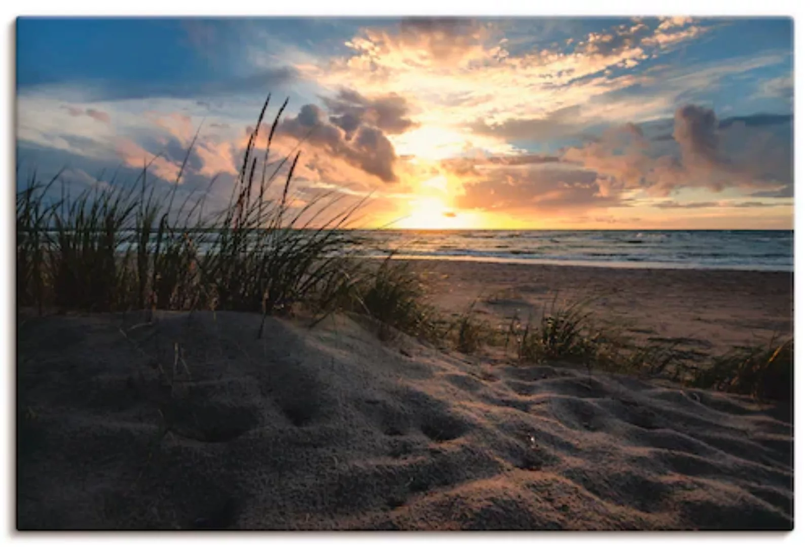 Artland Wandbild "Sonnenuntergang an der Ostsee", Strand, (1 St.), als Lein günstig online kaufen