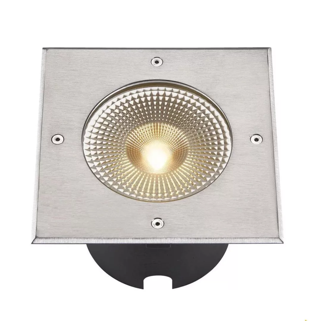 LED Bodeneinbaustrahler Rocci in Edelstahl 16W 1530lm IP67 eckig günstig online kaufen