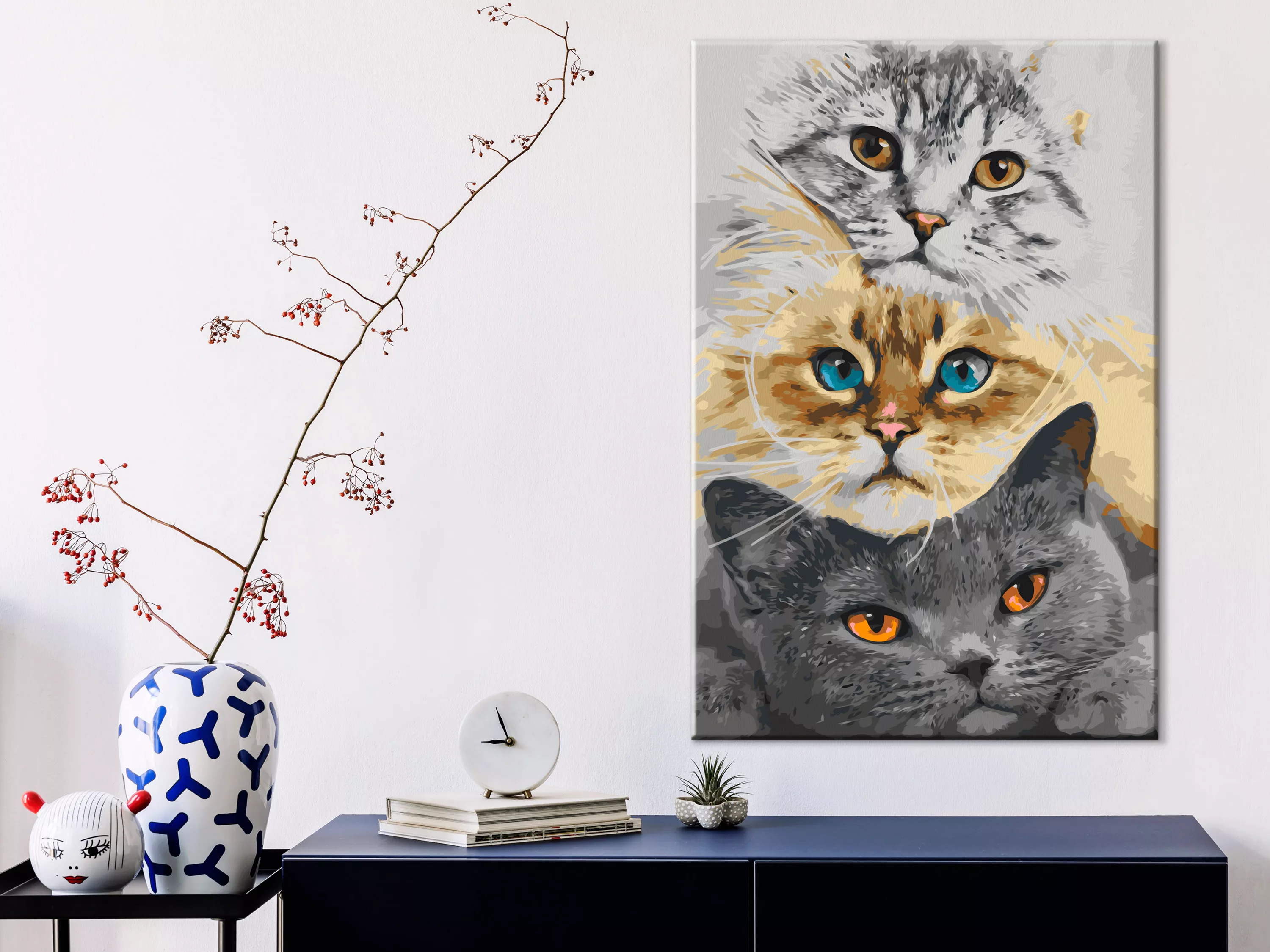 Malen Nach Zahlen - Cat's Trio günstig online kaufen