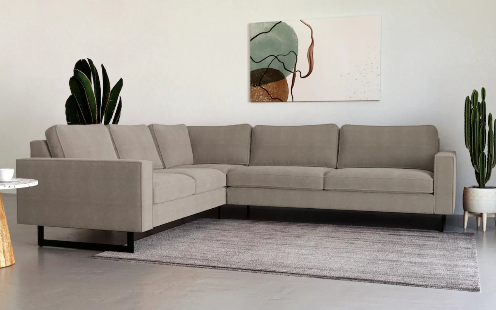 Places of Style Ecksofa Pinto, 250/290 cm, langer Schenkel, XXL, Ottomane, günstig online kaufen