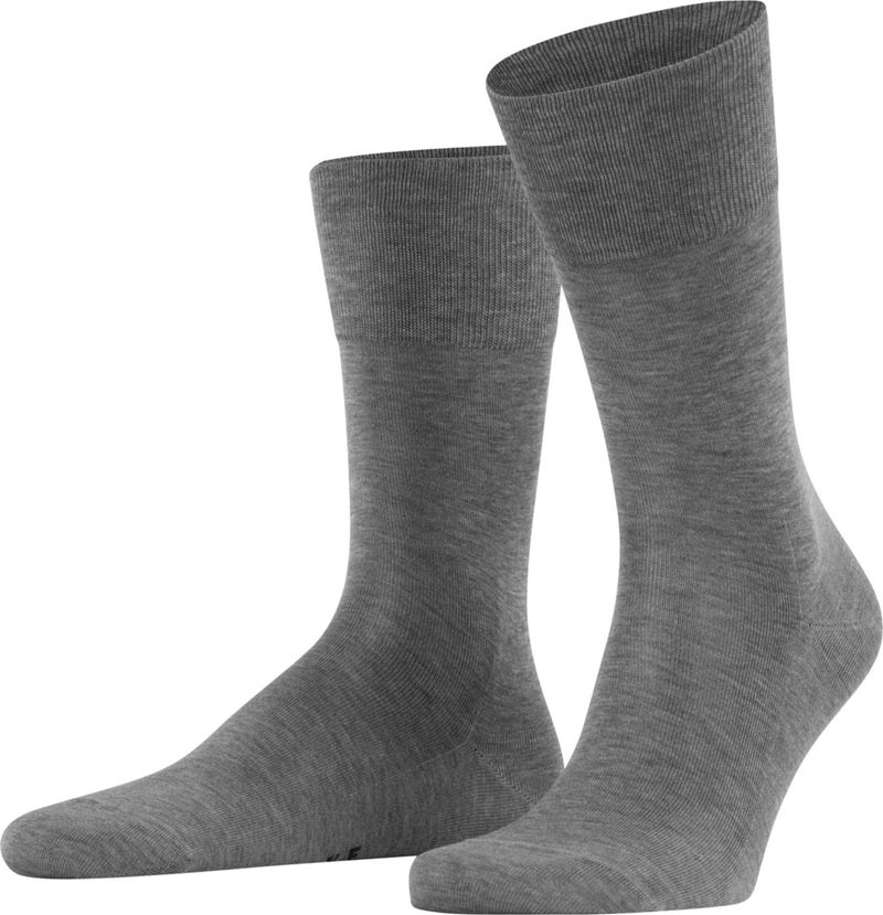 FALKE Tiago Herren Socken, 47-48, Grau, Uni, Baumwolle, 14662-339007 günstig online kaufen