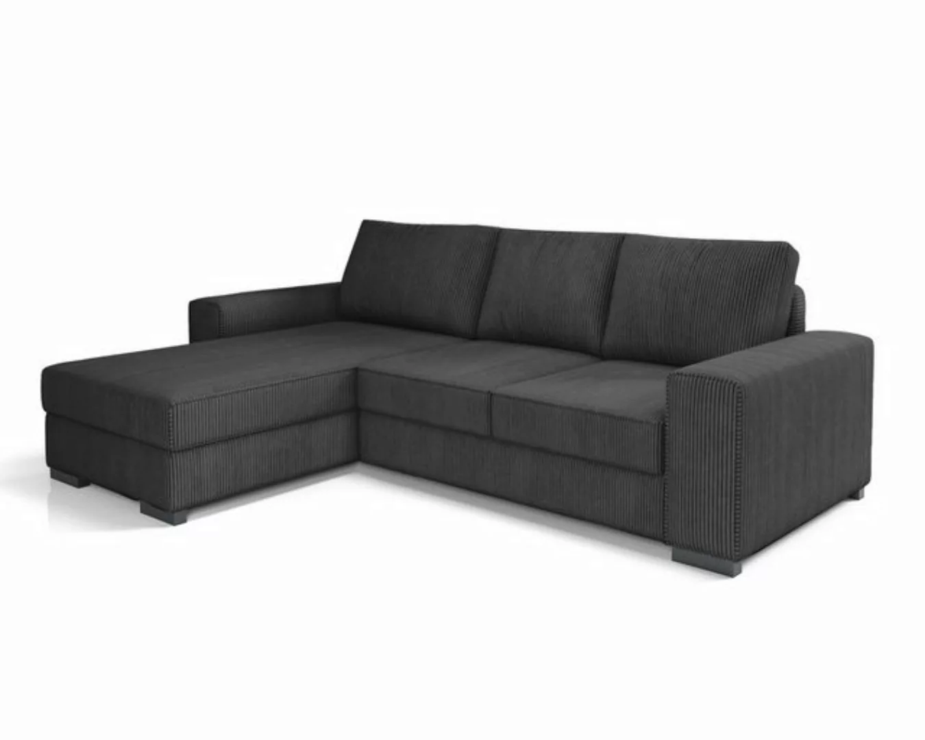 Deine Möbel 24 Ecksofa CORD - L XL MINI Kuschelsofa Sofa mit tiefer Sitzflä günstig online kaufen