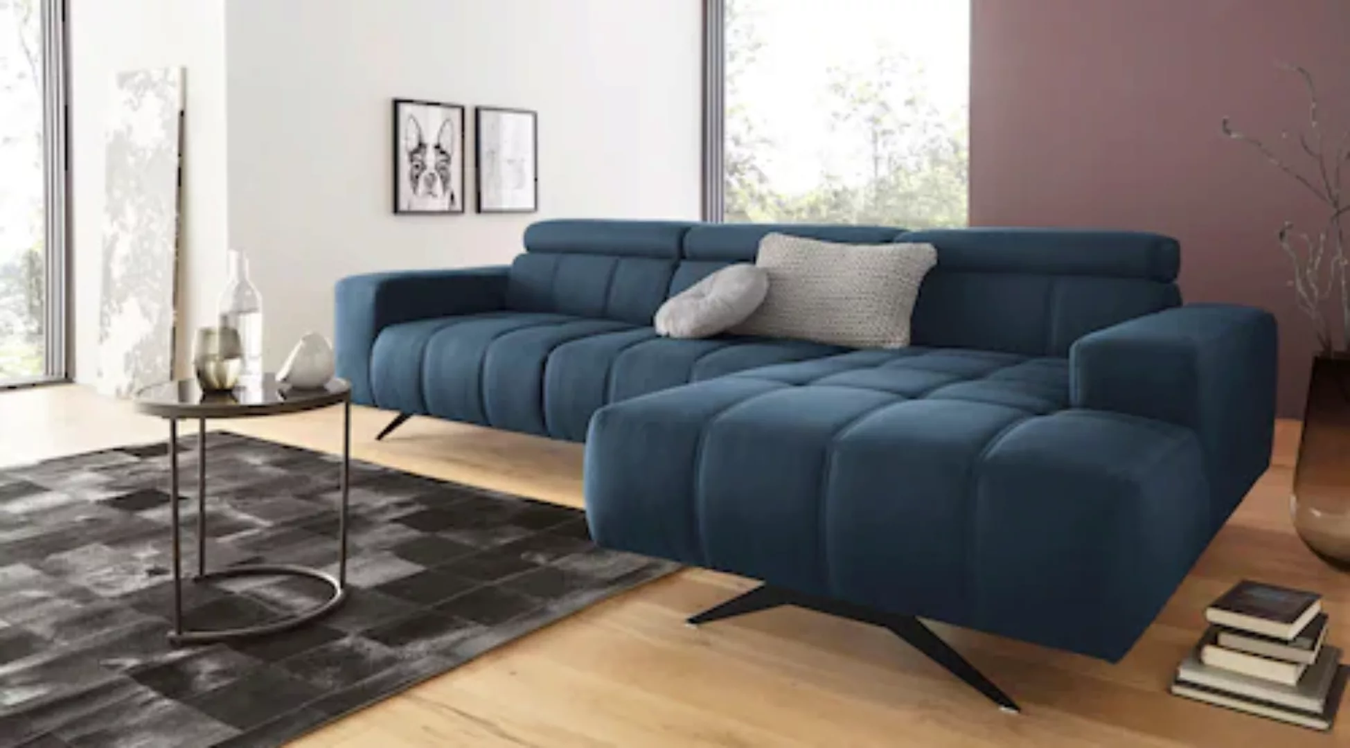 DOMO collection Ecksofa »Trento L-Form«, wahlweise mit Kopfteilverstellung, günstig online kaufen