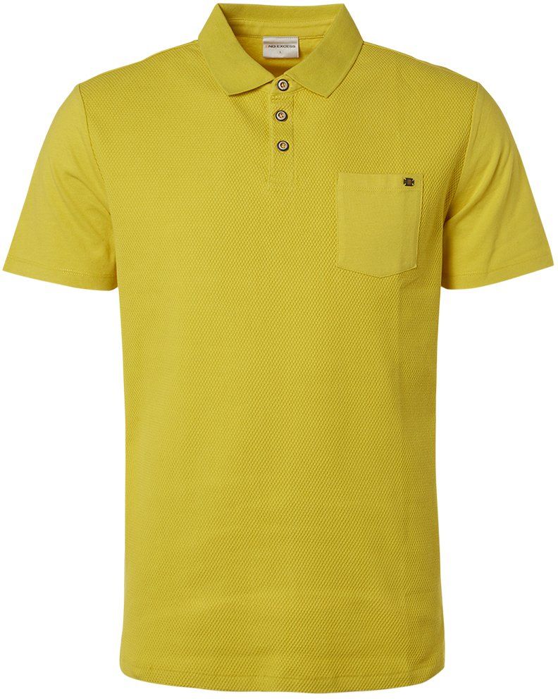 No Excess Polo Shirt Jacquard-Mix Lime - Größe M günstig online kaufen