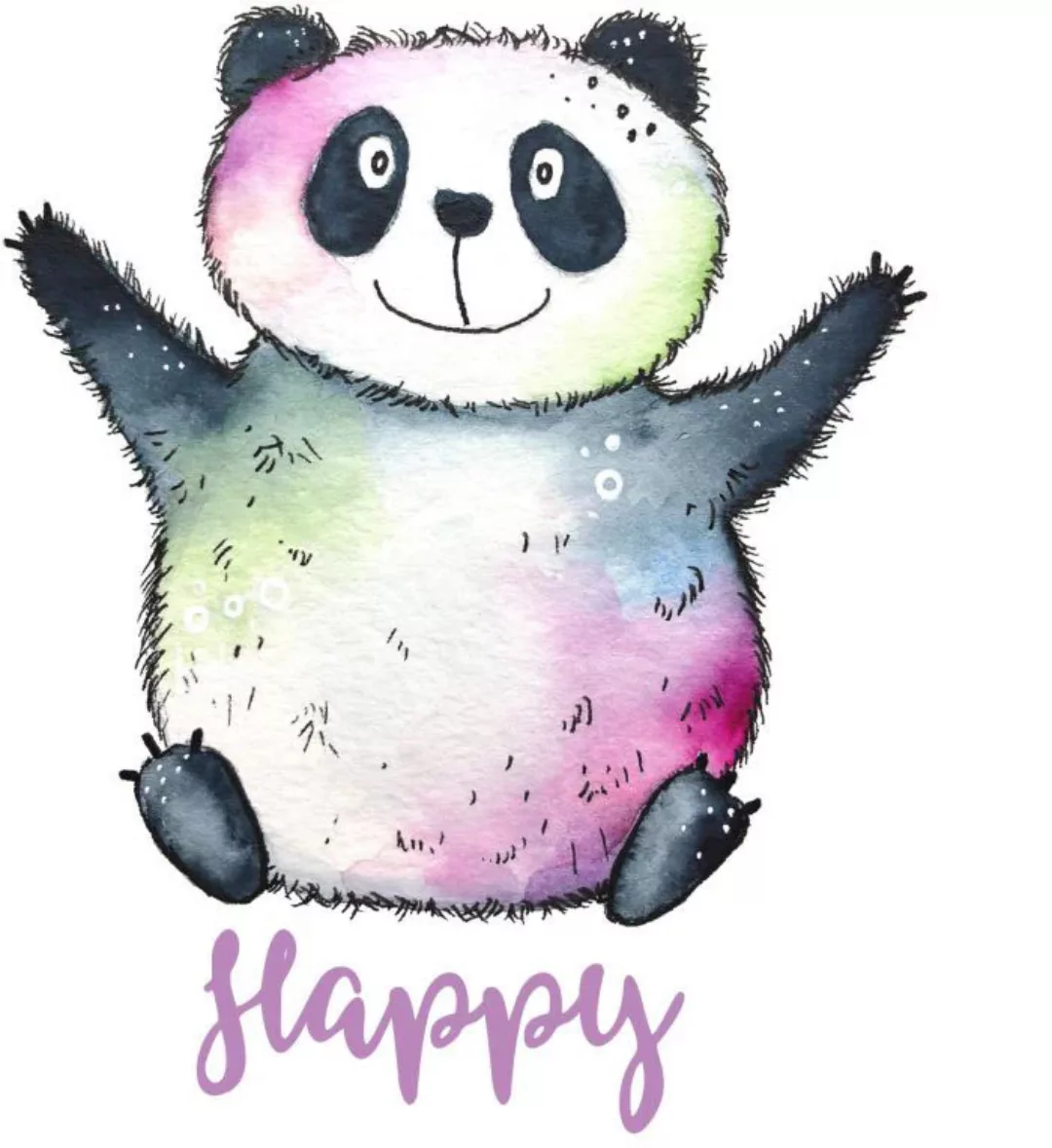Wall-Art Wandtattoo »Lebensfreude Happy Panda«, (1 St.) günstig online kaufen