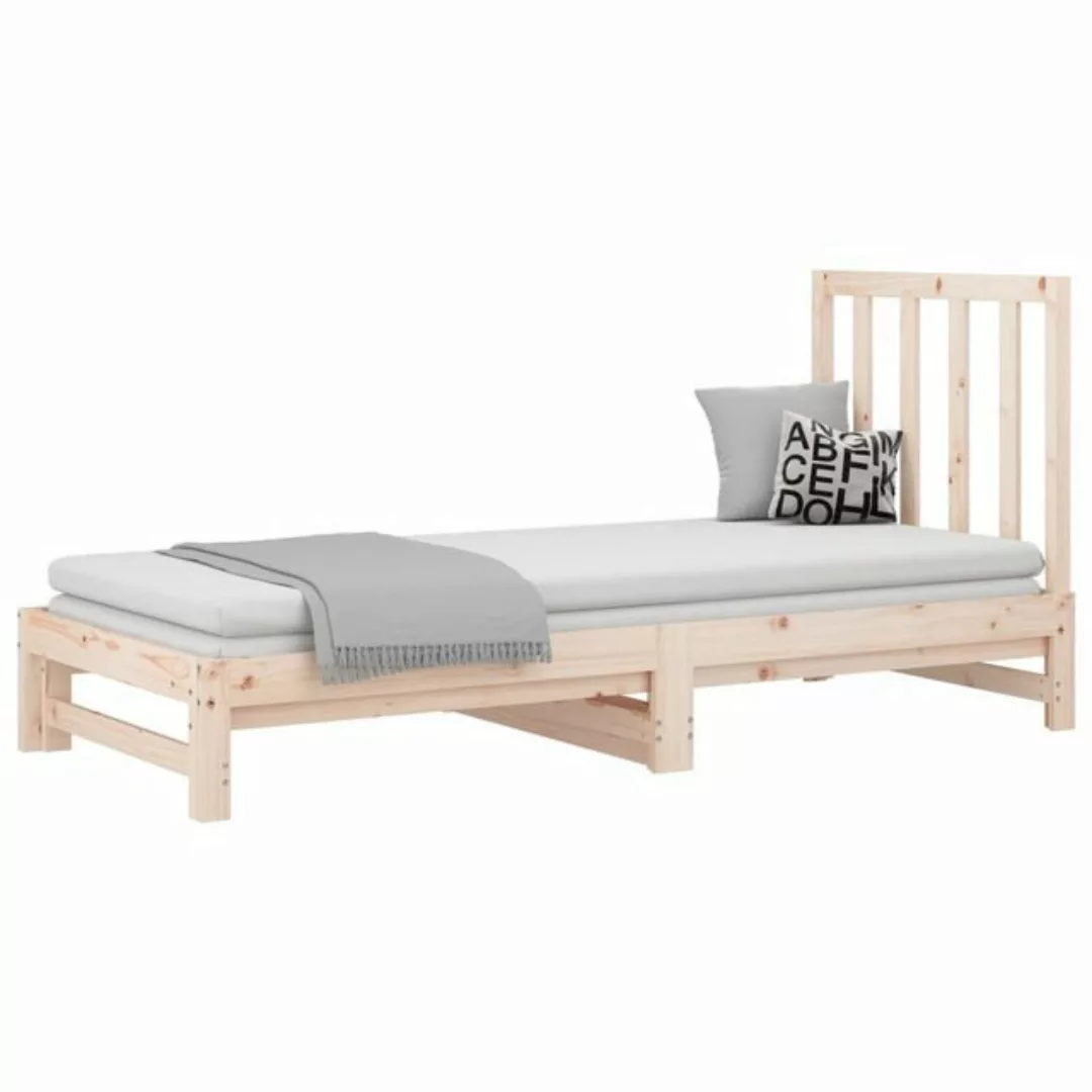 vidaXL Gästebett Gästebett Tagesbett Ausziehbar 2x90x200 cm Massivholz Kief günstig online kaufen