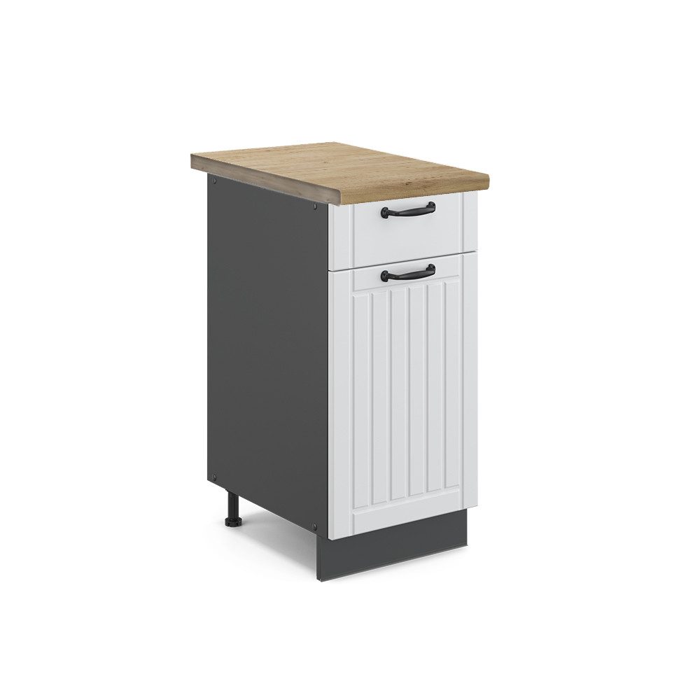 Vicco Unterschrank Fame-Line, Weiß Landhaus/Anthrazit, 40 günstig online kaufen