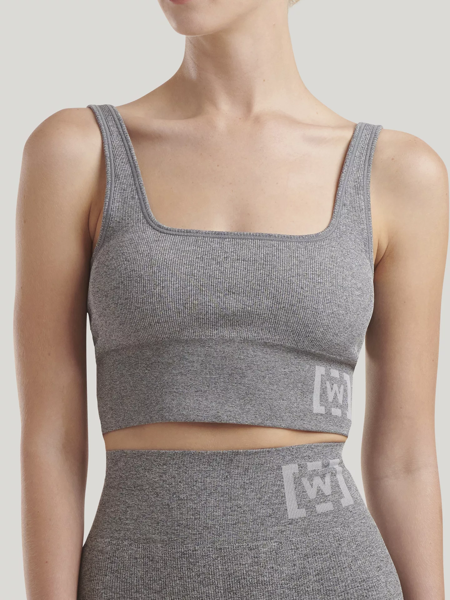 Wolford - Shaping Athleisure Crop Top Br, Frau, grey melange, Größe: M günstig online kaufen