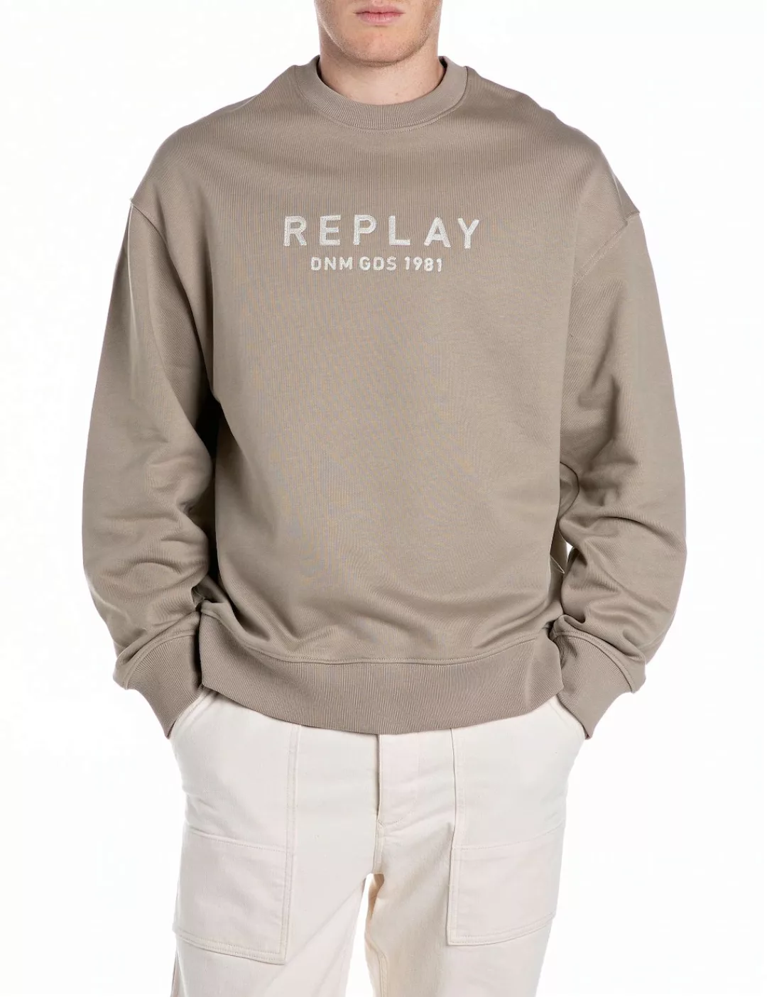 Replay Sweatshirt, mit gesticktem Schriftzug vorn günstig online kaufen