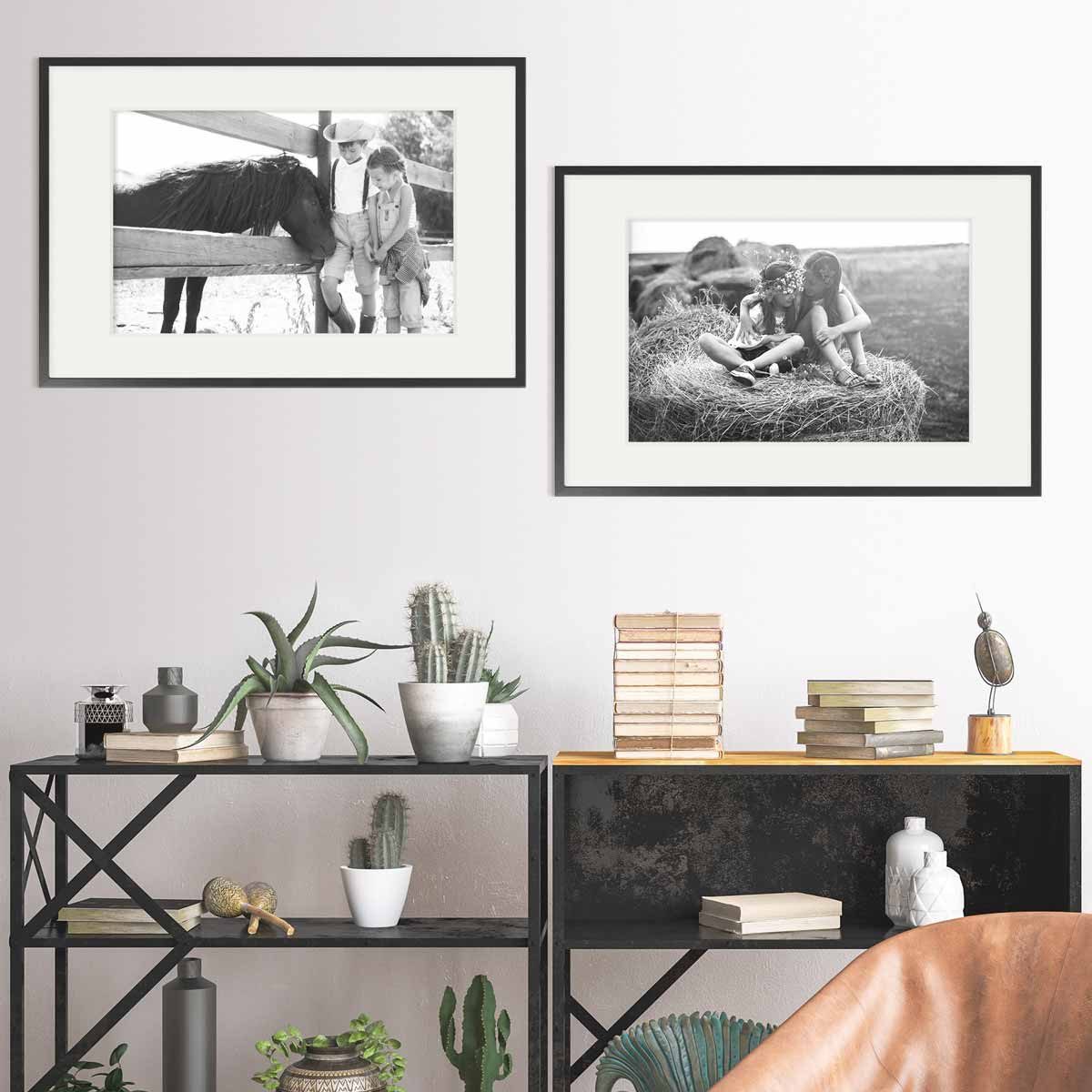 PHOTOLINI Bilderrahmen 2er Set Echtholz mit günstig online kaufen