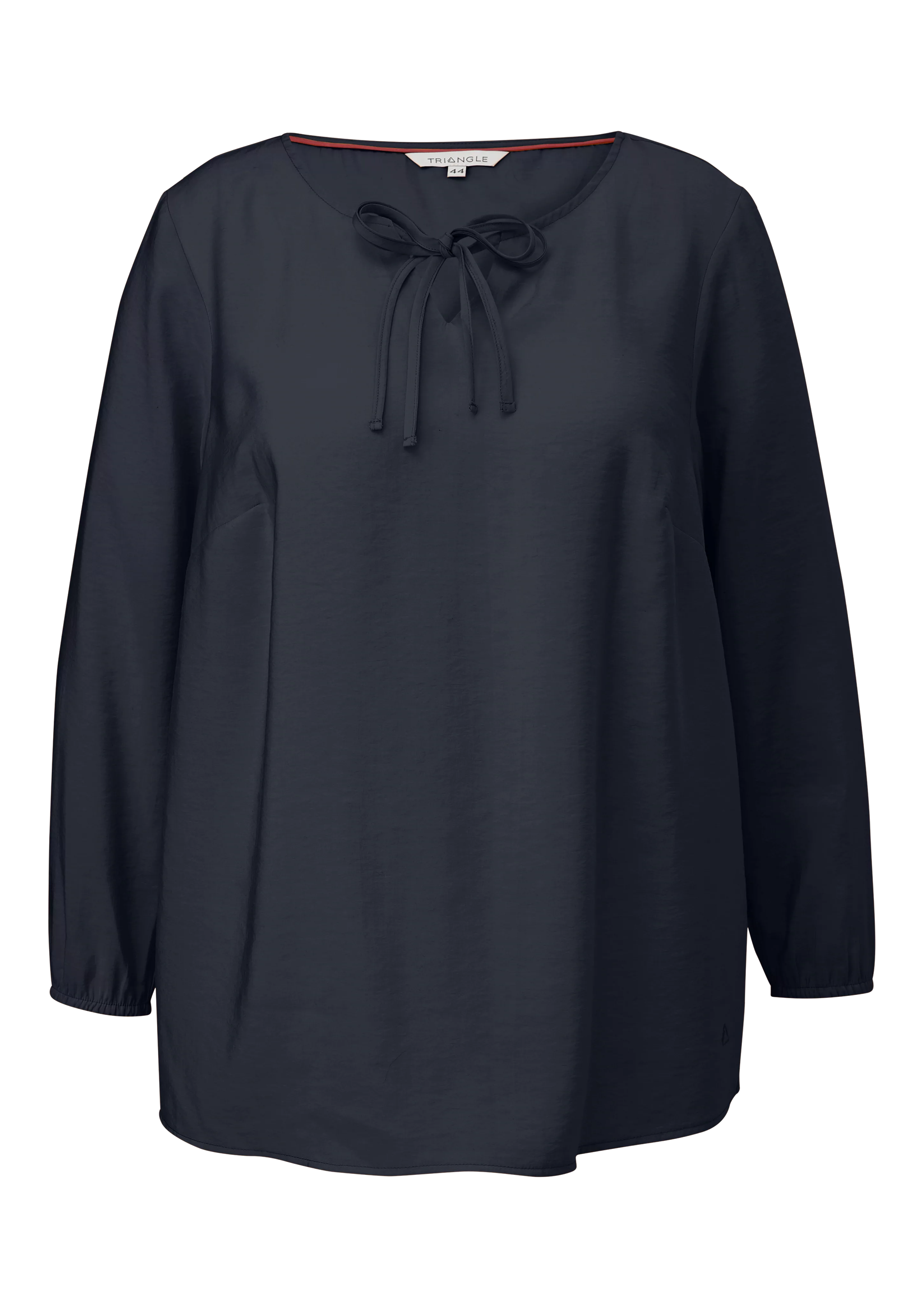 TRIANGLE Langarmbluse Tunikabluse aus Stretch-Popeline Logo, Biesen günstig online kaufen