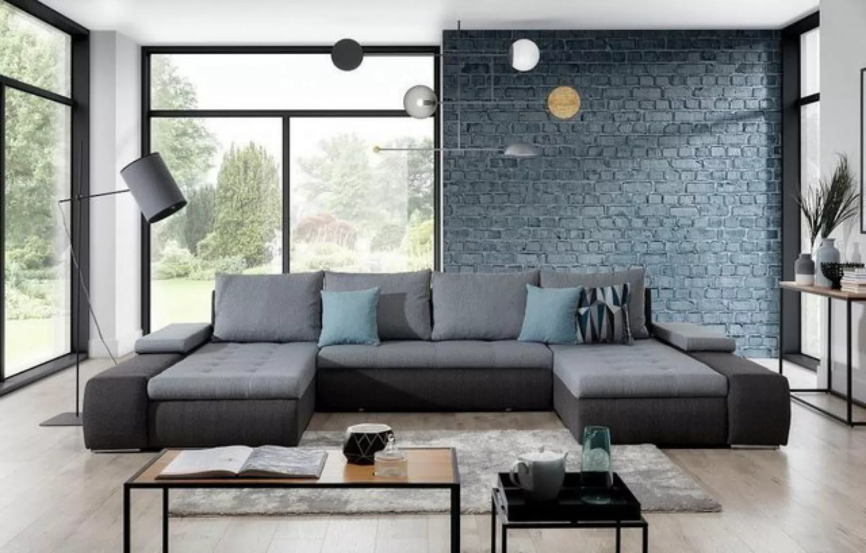 JVmoebel Ecksofa Wohnlandschaft Luxus Sofa Couch Ecksofa Textil, Made in Eu günstig online kaufen