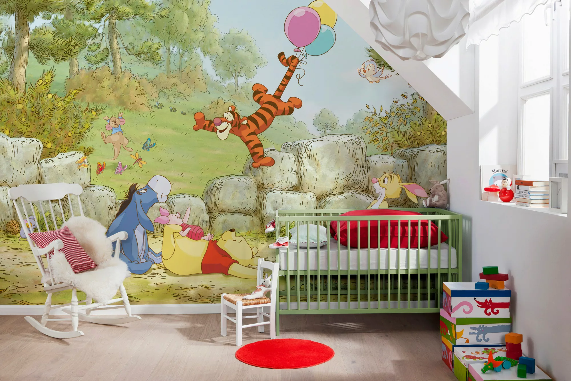 Komar Fototapete Winnie Pooh Ballooning  368 x 254 cm günstig online kaufen