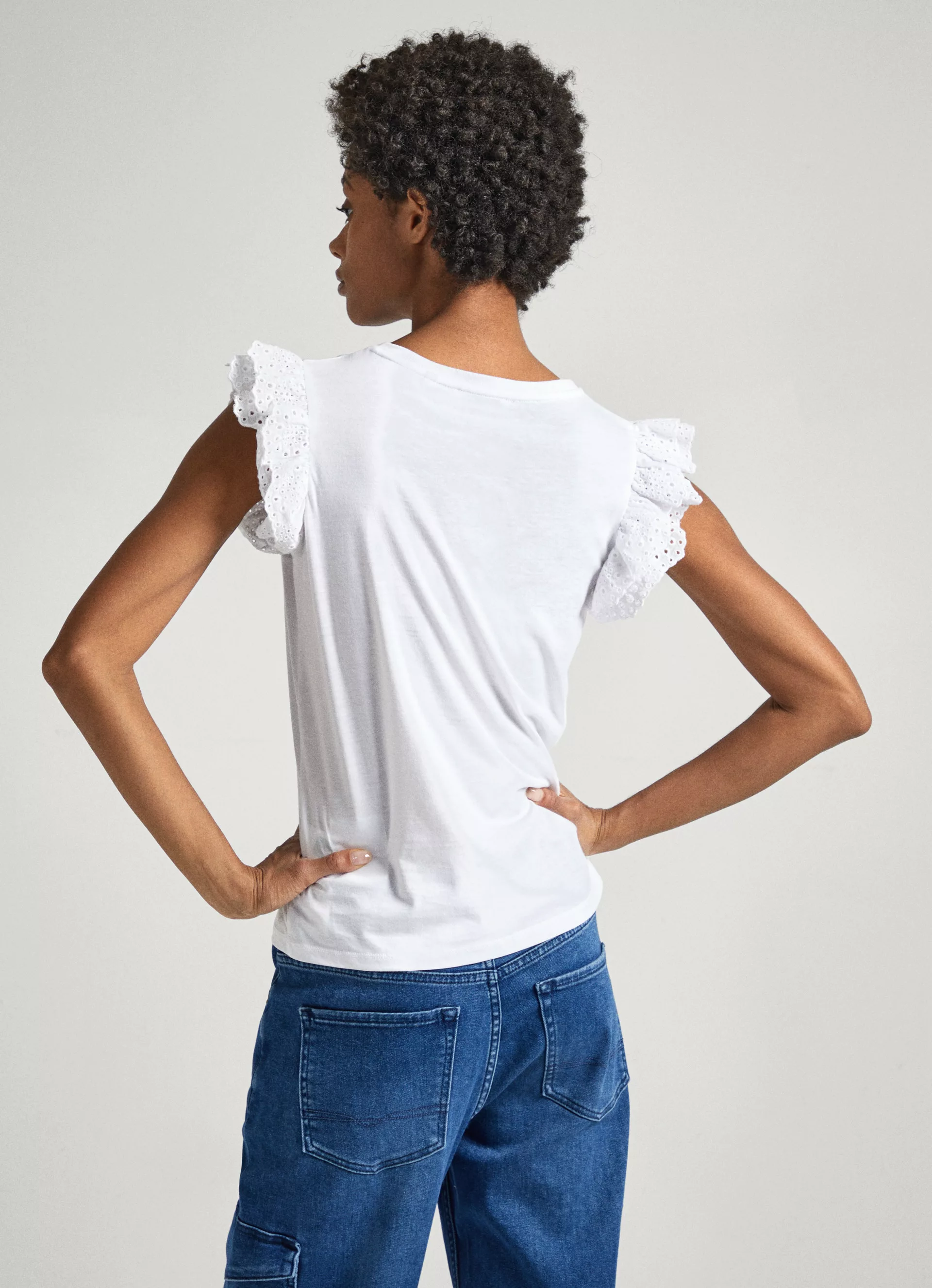 Pepe Jeans T-Shirt LINDSAY mit Rüschen günstig online kaufen