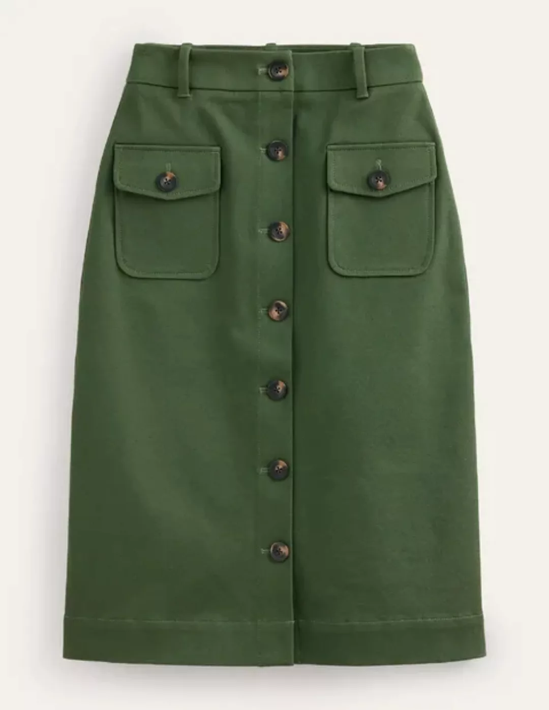 Midirock mit praktischen Taschen Damen Boden, Wintergrün günstig online kaufen