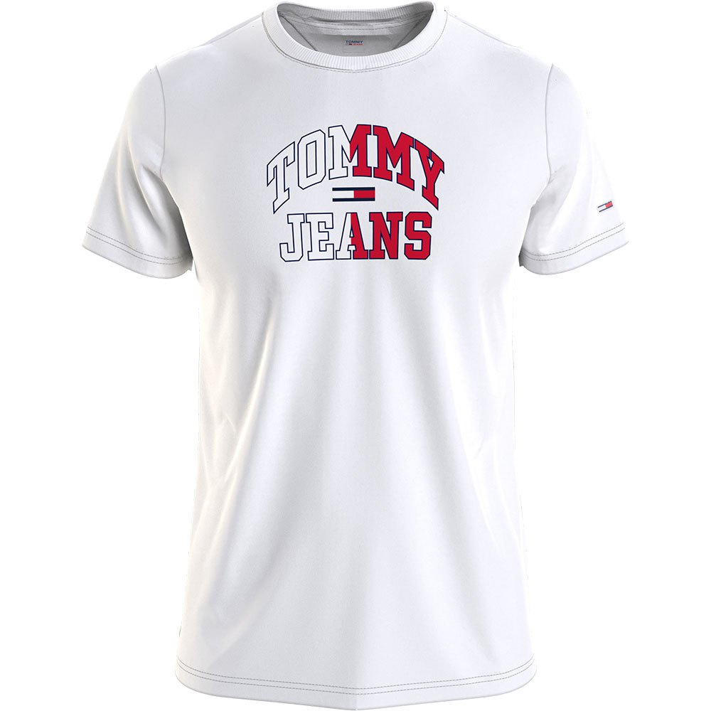 Tommy Jeans Entry Collegiate Kurzärmeliges T-shirt M White günstig online kaufen