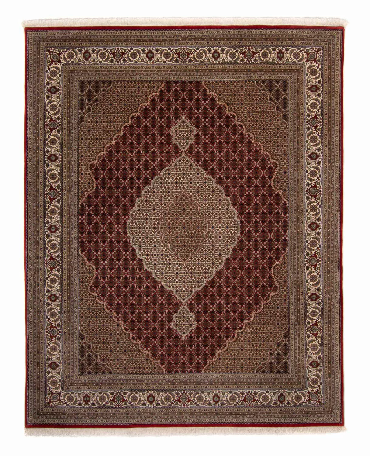 morgenland Wollteppich »Täbriz - 50 Raj Medaillon Rosso scuro 96 x 59 cm«, günstig online kaufen