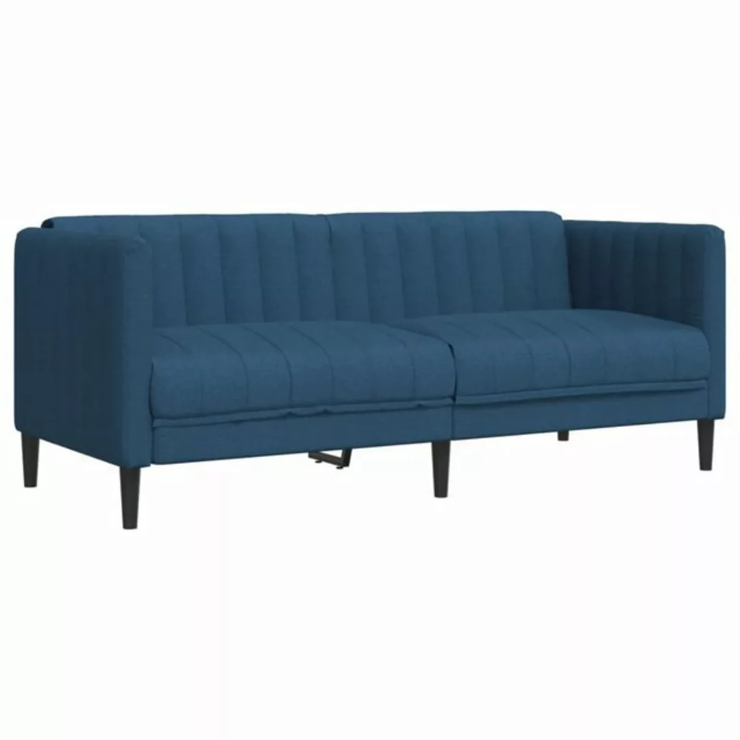 vidaXL Sofa, 2-Sitzer Blau Stoff günstig online kaufen