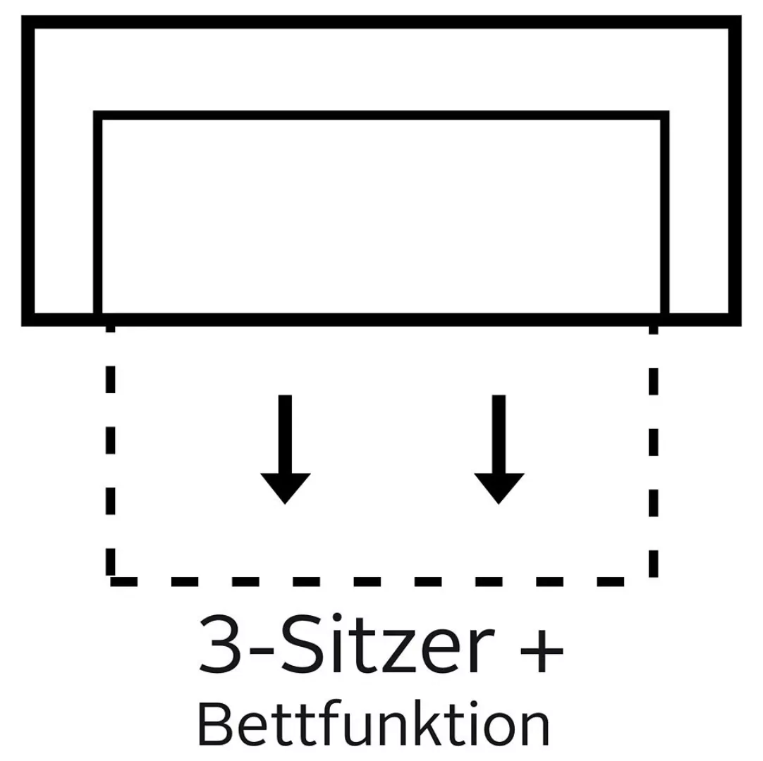 sit&more 3-Sitzer Safira, inklusive komfortablem Federkern, wahlweise mit B günstig online kaufen