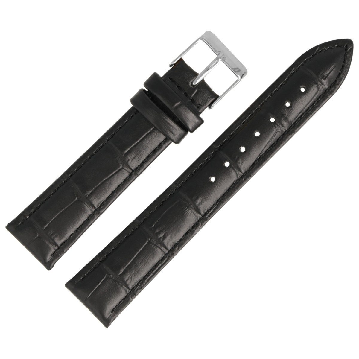 MARBURGER Uhrenarmband 18mm Leder Alligator Prägung günstig online kaufen