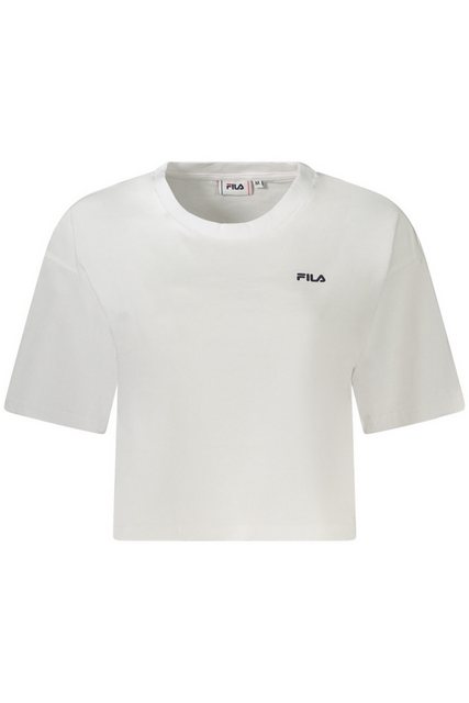 Fila 2-in-1-Shorts Damen Weißes Cropped T-Shirt aus Bio-Baumwolle mit Logo- günstig online kaufen