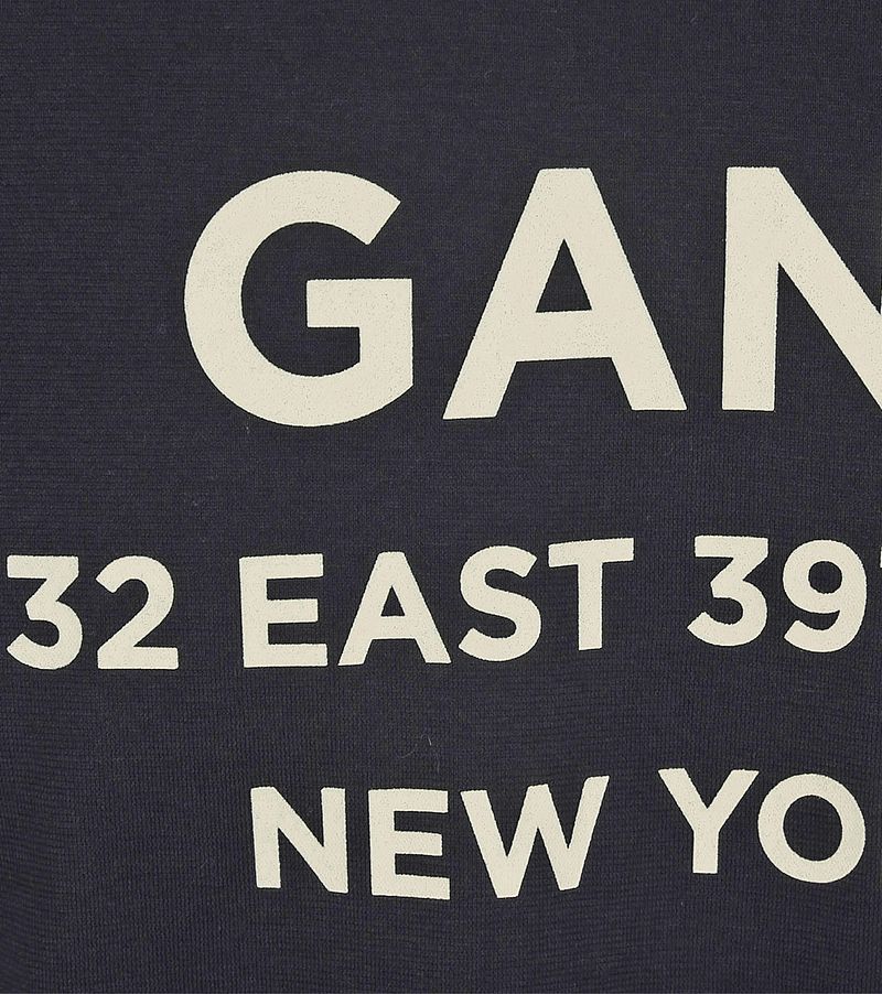 Gant T-shirt Graphic Logo Navy - Größe XL günstig online kaufen