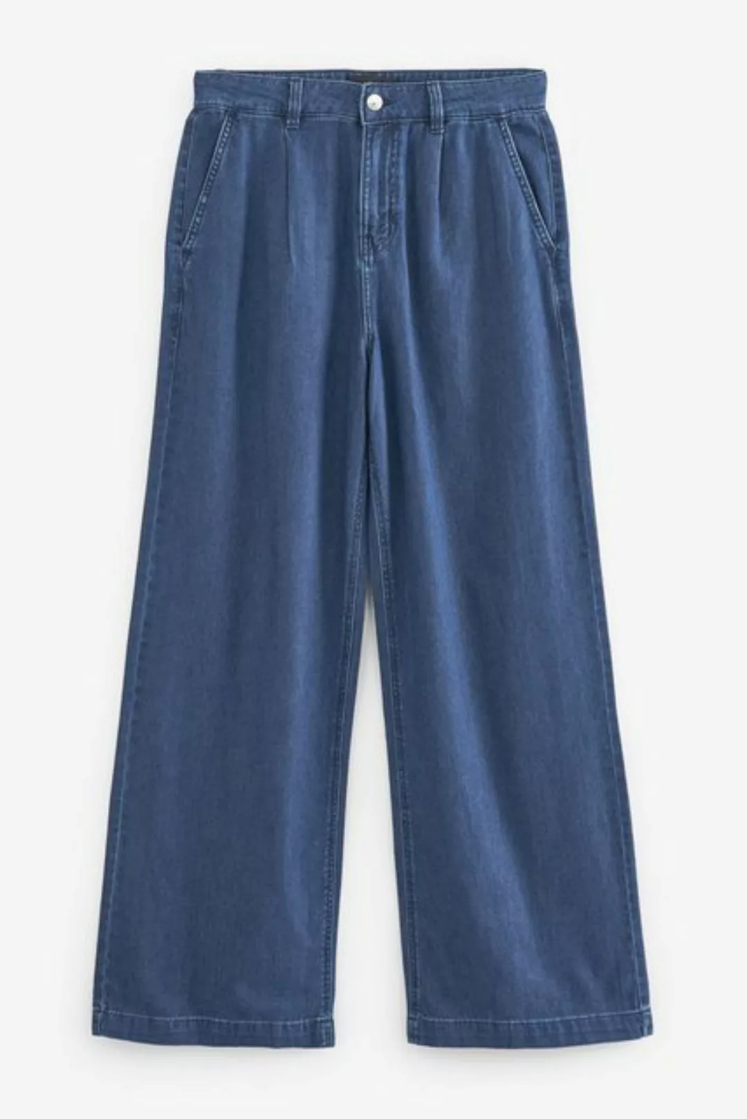 Next Weite Jeans Hose aus superweichem Lyocell mit weitem Bein (1-tlg) günstig online kaufen