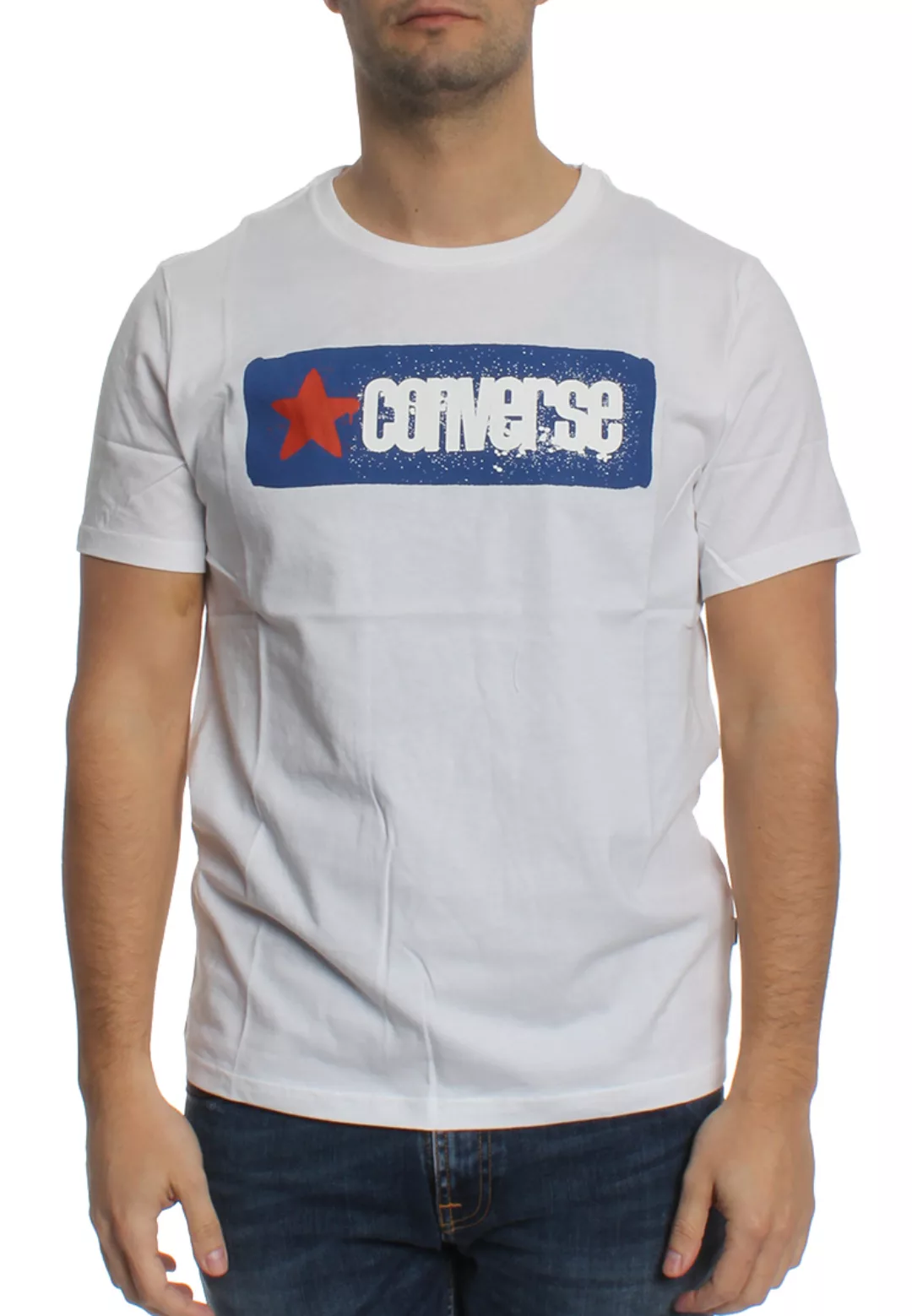 Converse T-Shirt Men STENCIL WORDMARK 10001952 Weiß 102 günstig online kaufen
